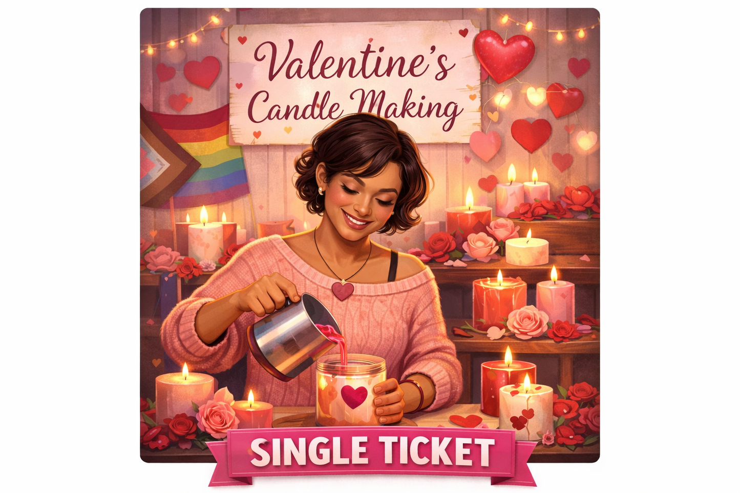 Sip, Scent, & Sex Talks: A Flirty Queer Women Centered Valentine’s Day Candle Making Experience